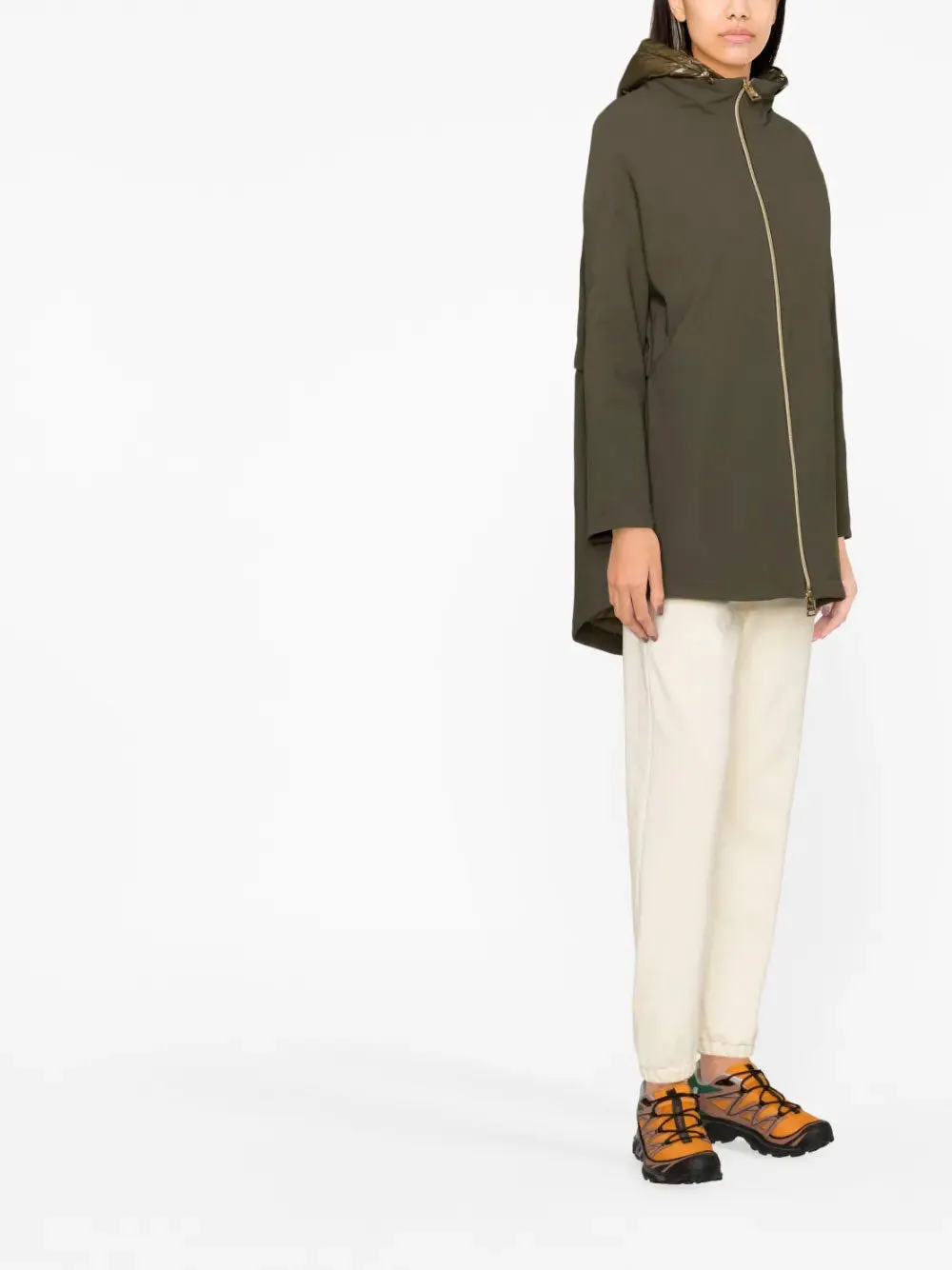 Laminar hooded parka coat
