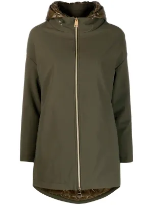 Laminar hooded parka coat