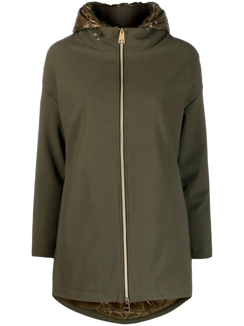 Laminar hooded parka coat
