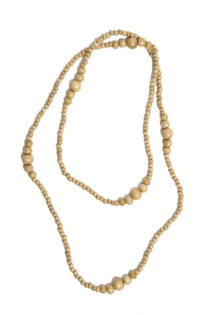 Long Bead Necklace Natural