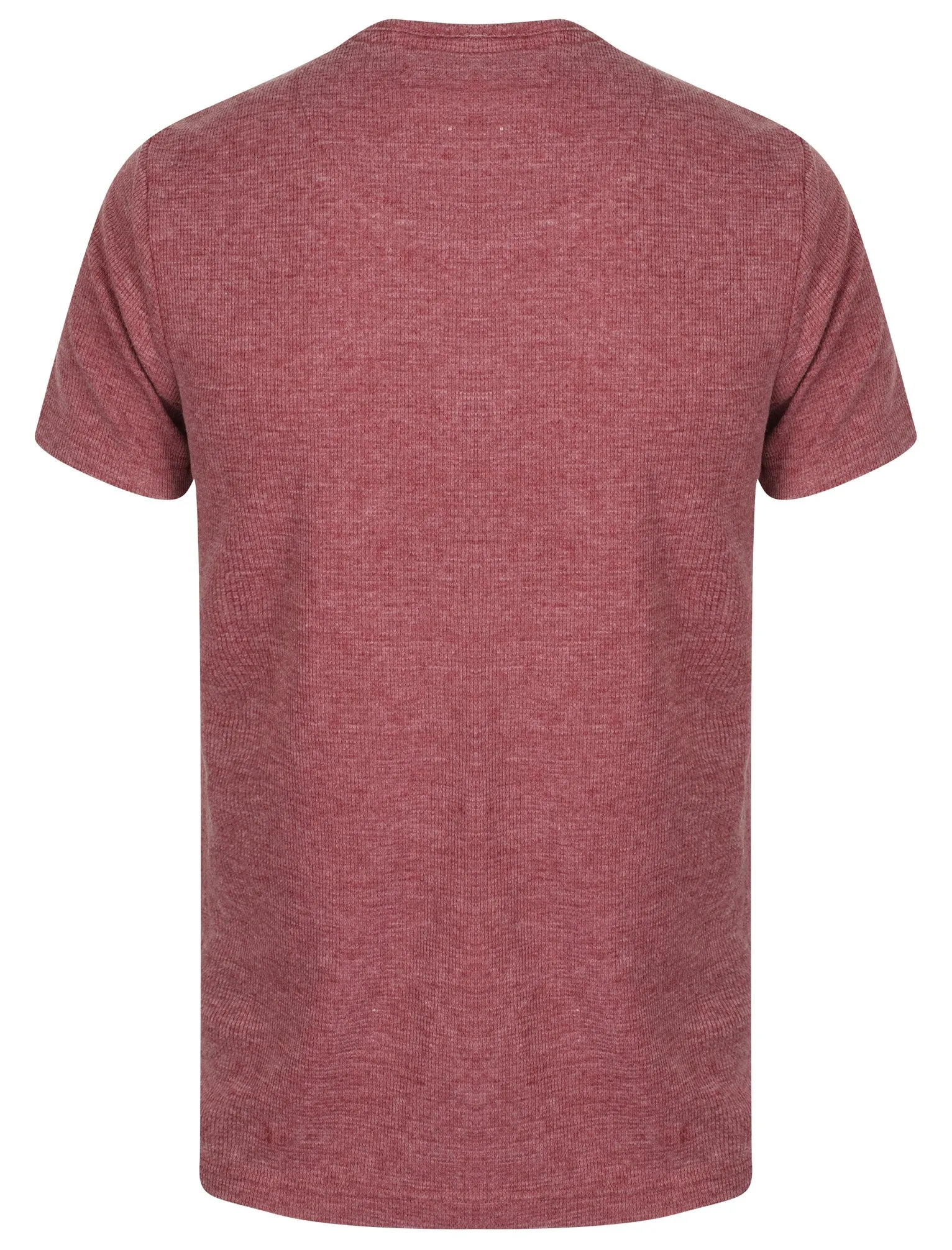 Ludgate Waffle Burnout Henley T-Shirt In Oxblood - Tokyo Laundry