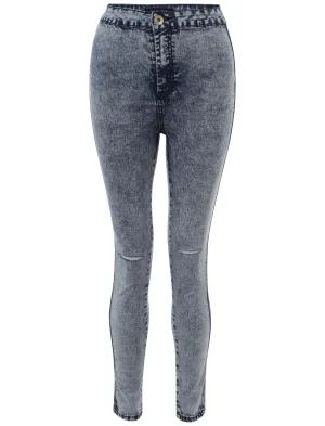 Marissa acid wash high waisted skinny jeans