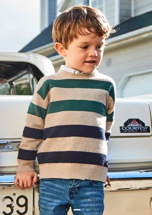 Mayoral - Green & Navy Stripe Sweater