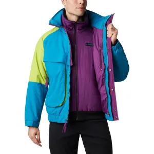 Men Powder Keg Interchange Parka - Fjord Blue Bright Chartreuse