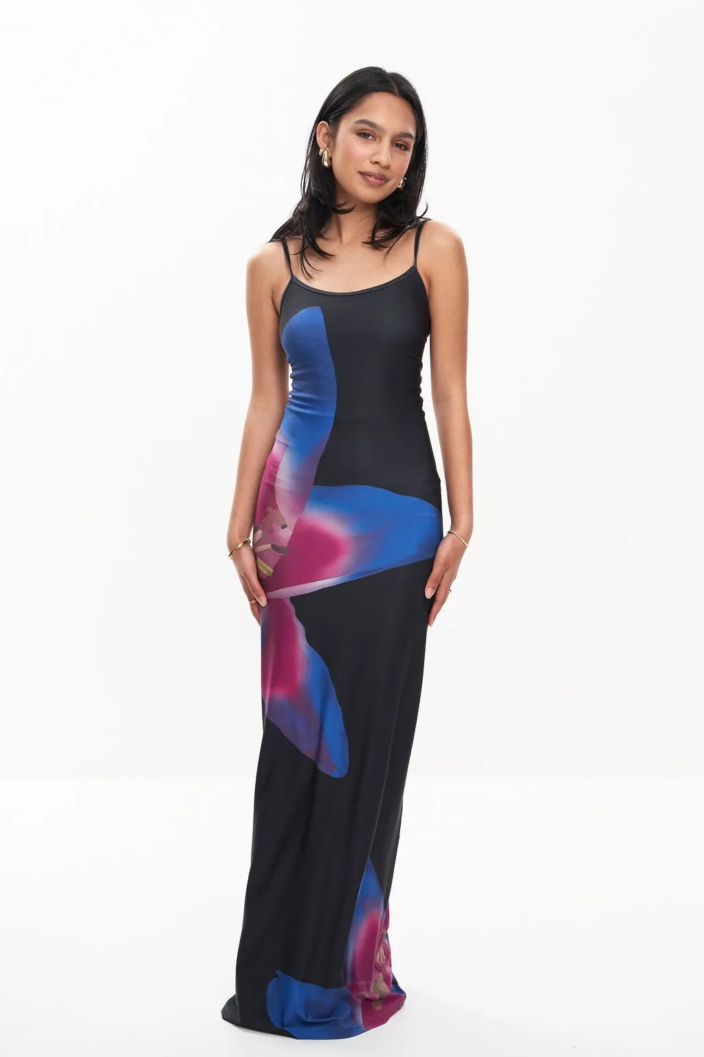 MIDNIGHT LILY SLIP DRESS