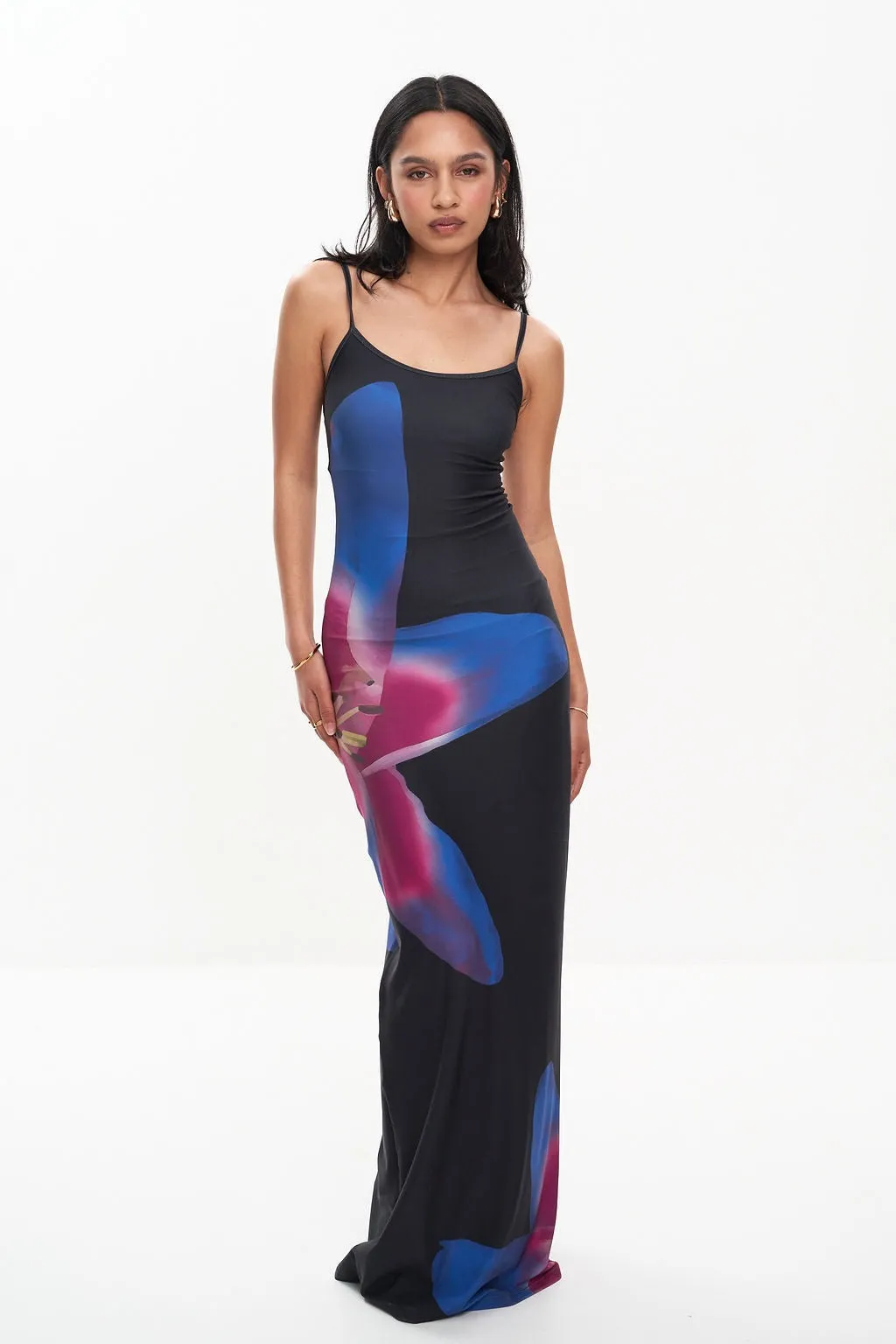 MIDNIGHT LILY SLIP DRESS