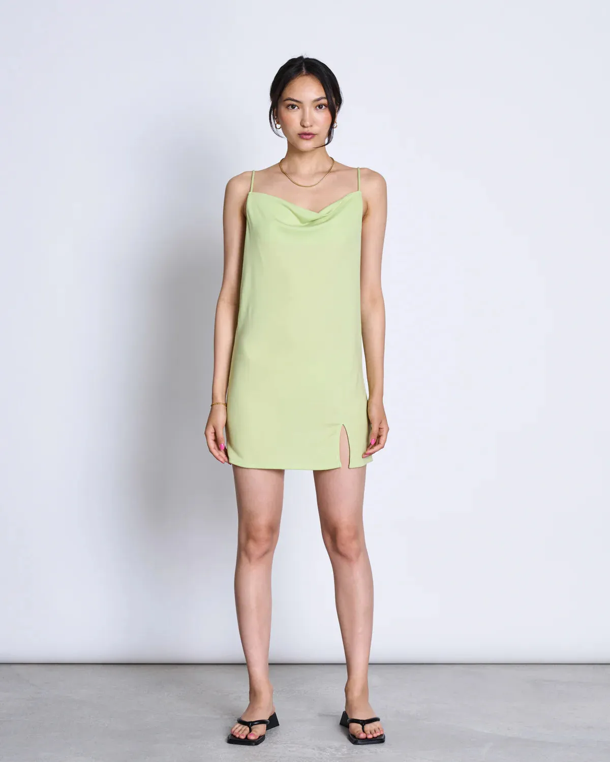 mini dress - helen - matcha
