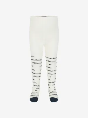 Monnalisa Baby Girls & Navy Branded Tights