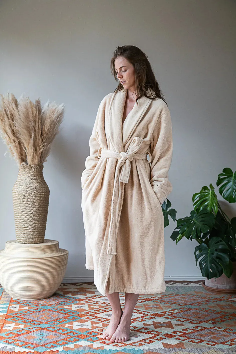 Neunest ‘No – dye’ organic cotton Bathrobes – Earthy Tones