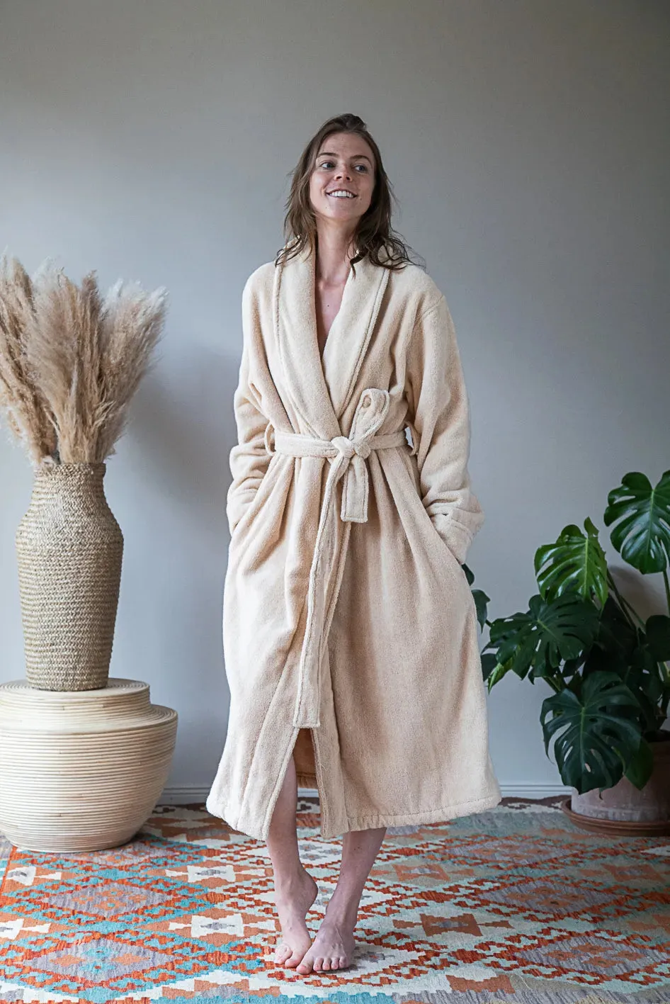Neunest ‘No – dye’ organic cotton Bathrobes – Earthy Tones
