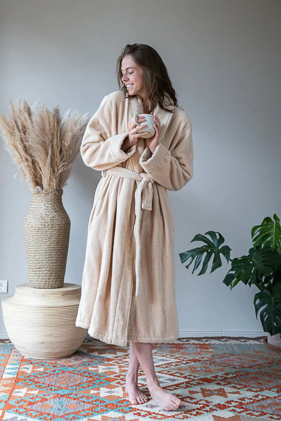 Neunest ‘No – dye’ organic cotton Bathrobes – Earthy Tones