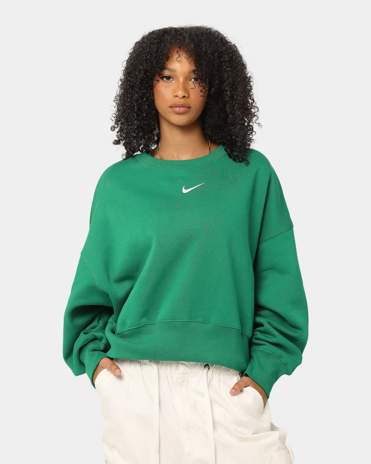 Nike Women's Nike Sportswear Phoenix Fleece Over Oversized Crewneck Malachite/Sail