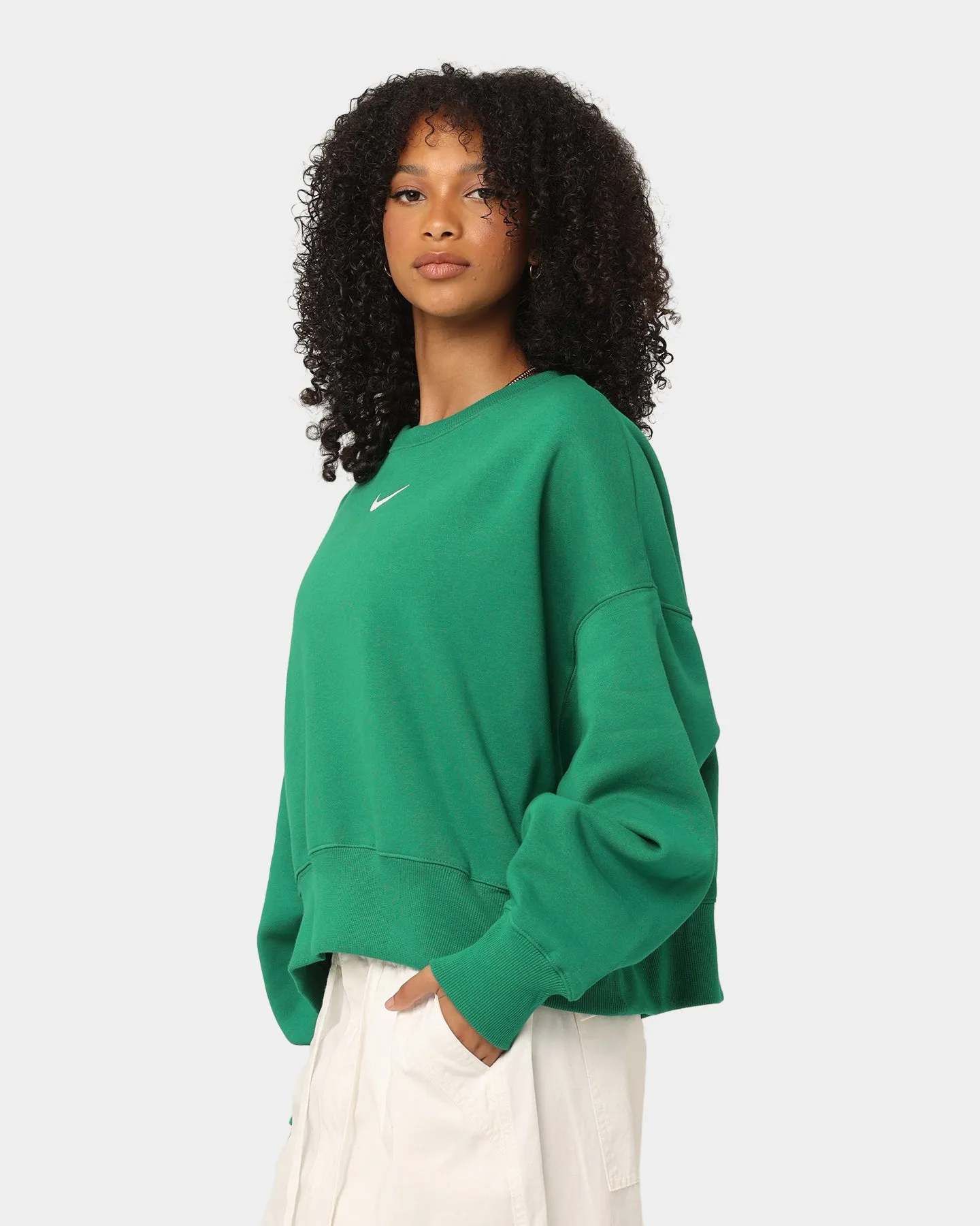 Nike Women's Nike Sportswear Phoenix Fleece Over Oversized Crewneck Malachite/Sail