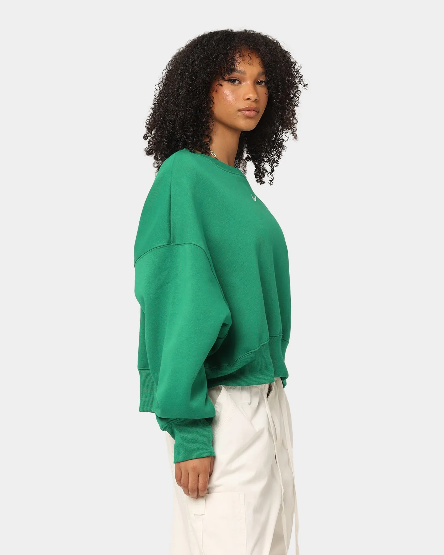 Nike Women's Nike Sportswear Phoenix Fleece Over Oversized Crewneck Malachite/Sail