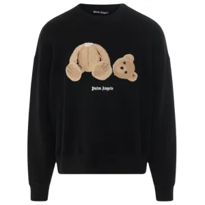 Palm Angels Kill The Bear Logo Black Jumper