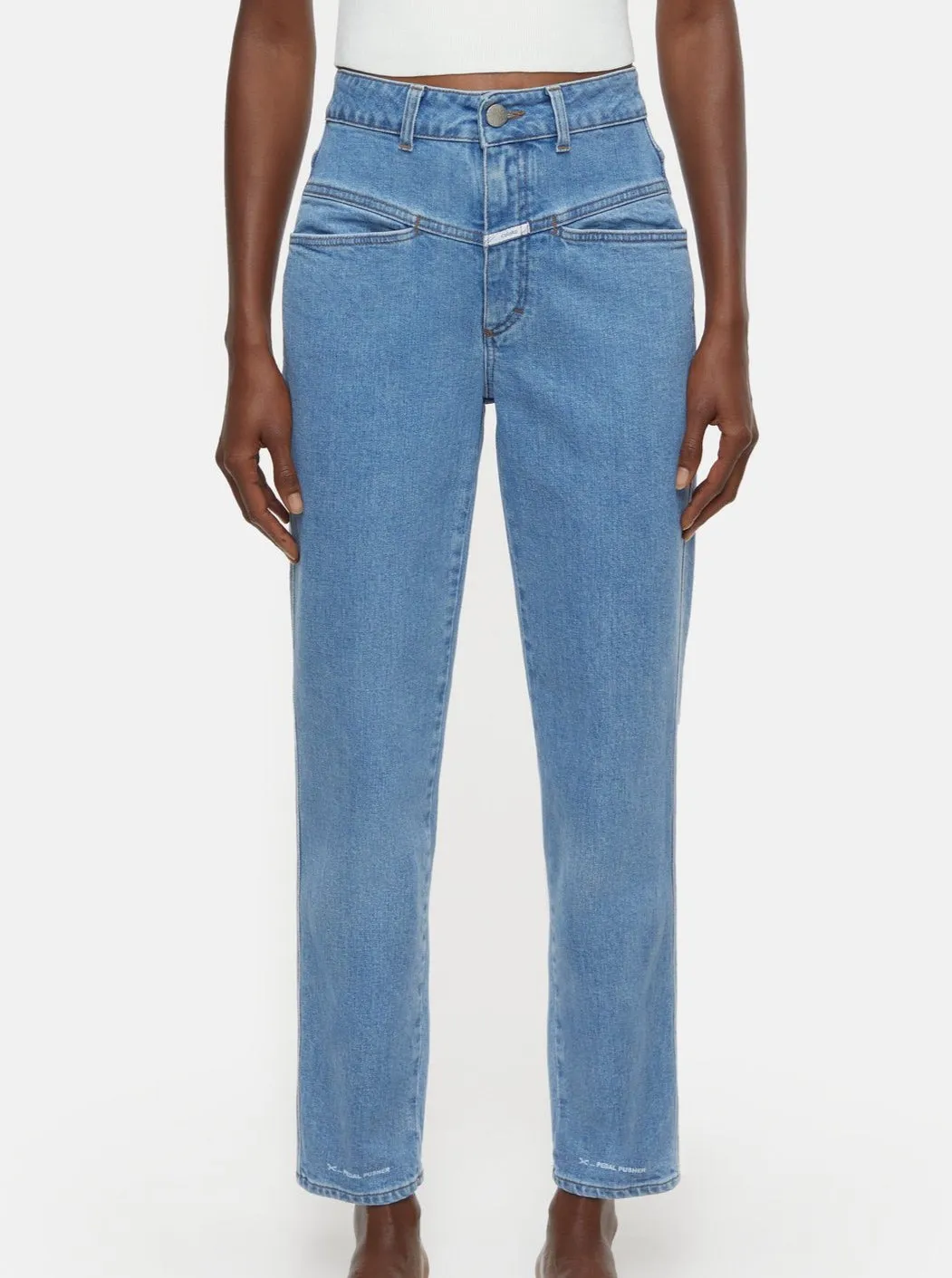PEDAL PUSHER JEANS | MID BLUE