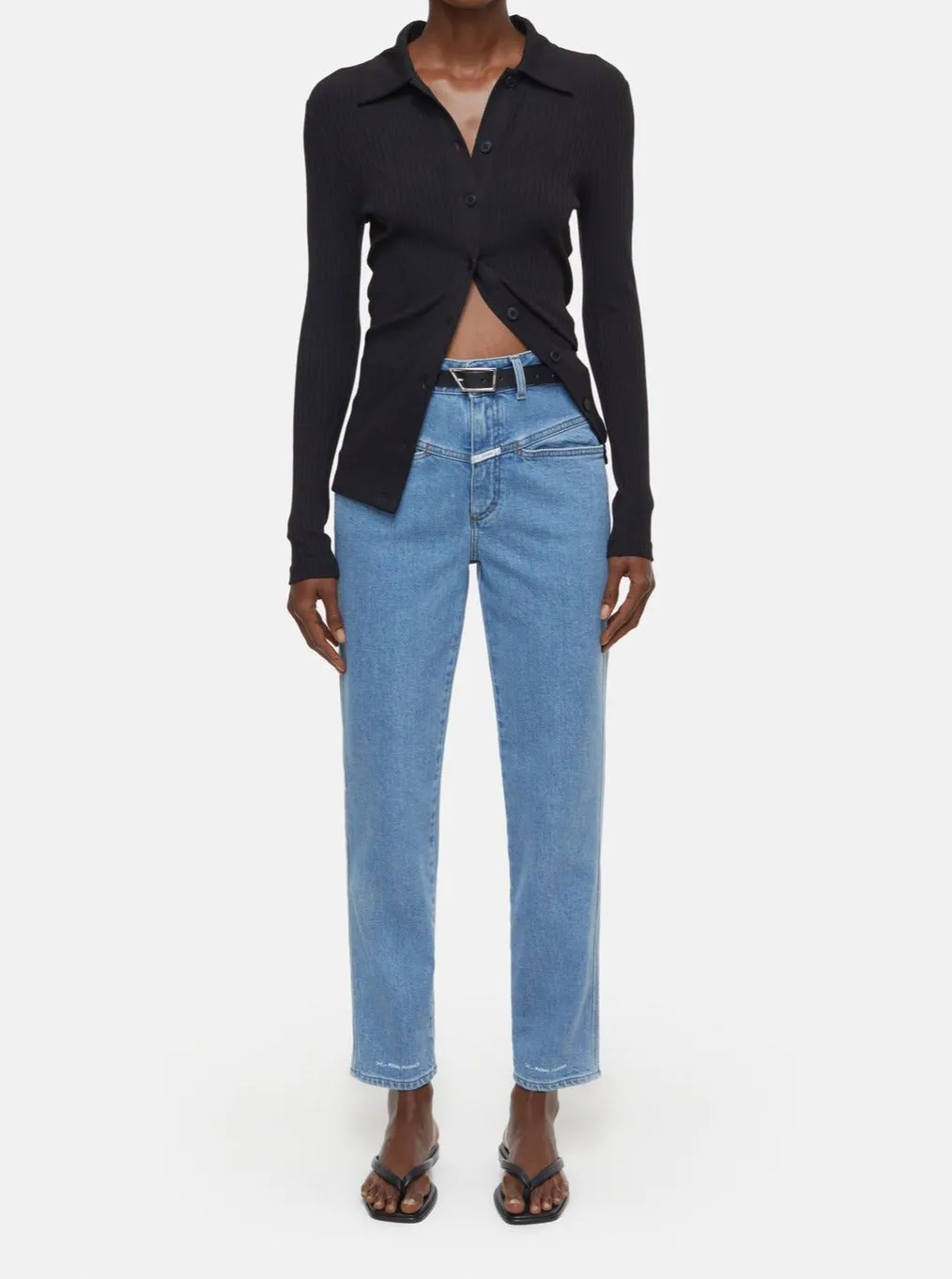 PEDAL PUSHER JEANS | MID BLUE