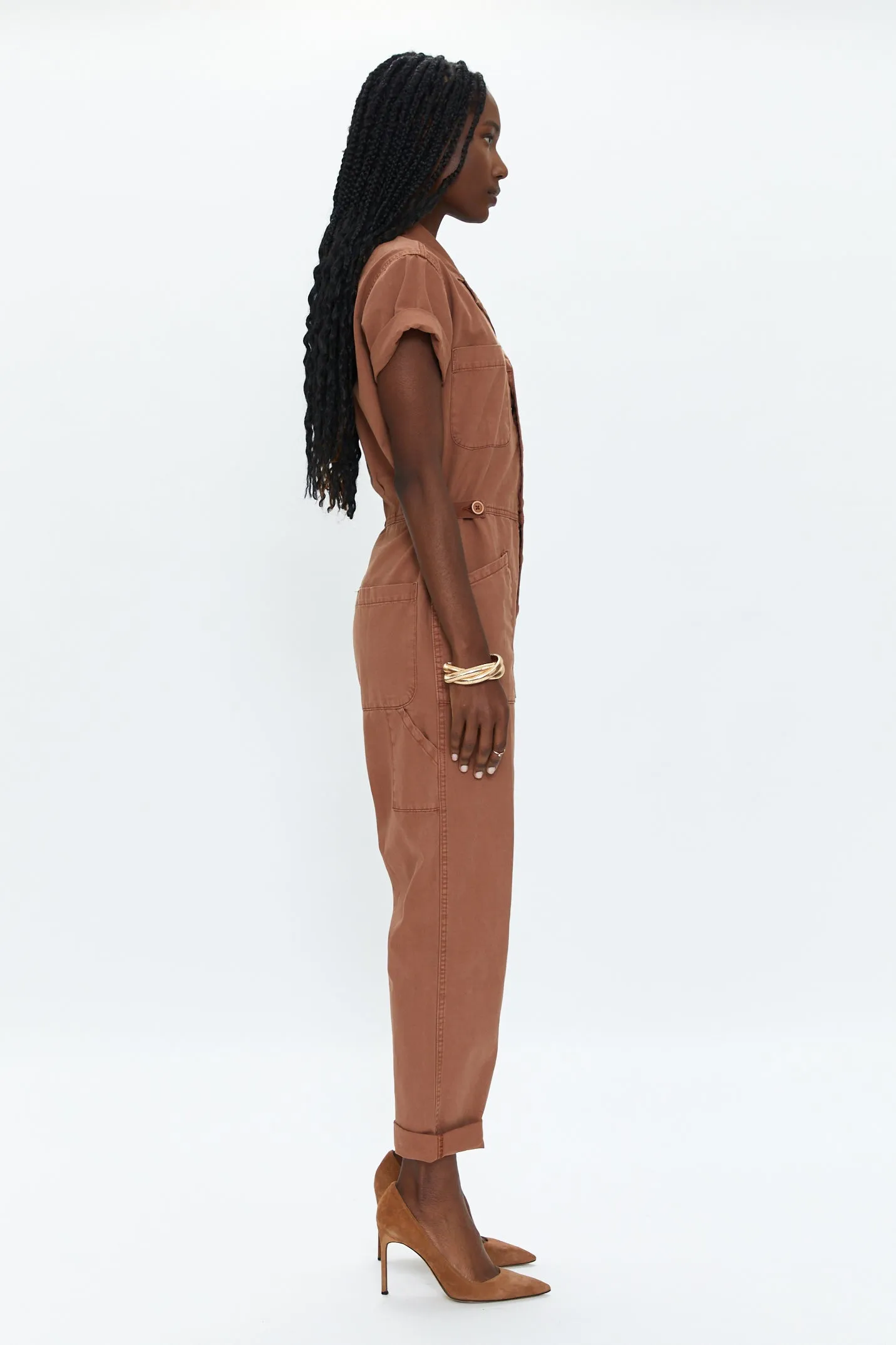 Pistola Grover Short Sleeve Field Worker Jumpsuit - Cinnamon