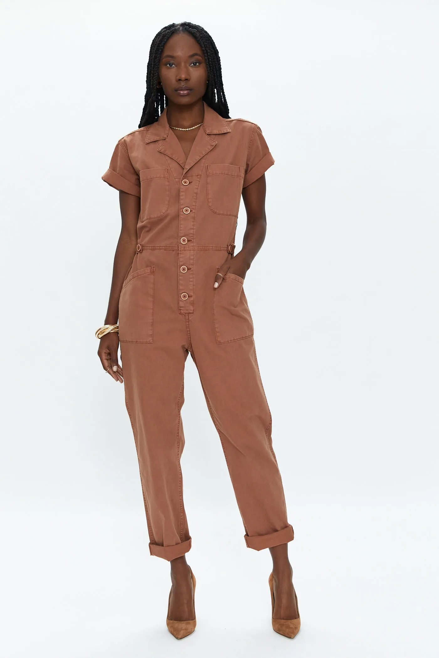 Pistola Grover Short Sleeve Field Worker Jumpsuit - Cinnamon