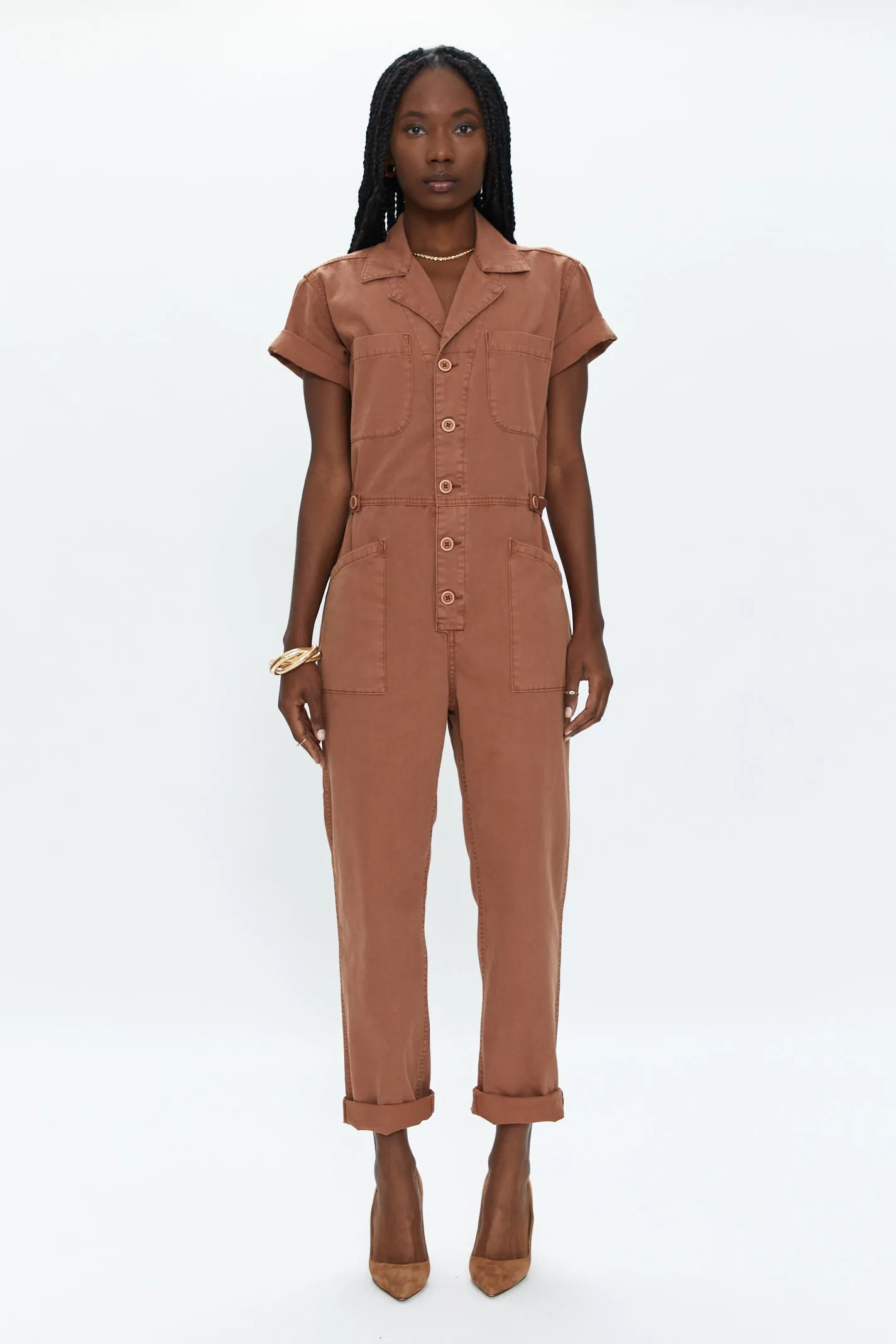 Pistola Grover Short Sleeve Field Worker Jumpsuit - Cinnamon