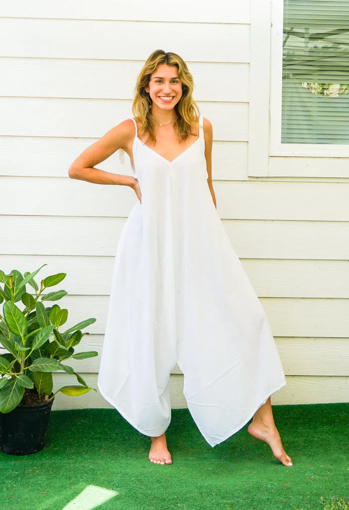 Plain White Jumpsuit