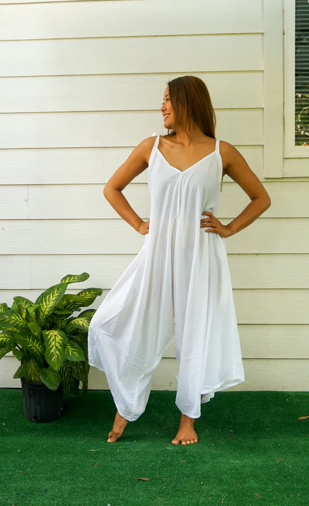 Plain White Jumpsuit