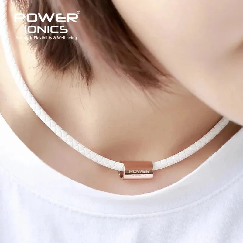 Power Ionics Titanium Bio Silicone Necklace – 3000 Anions, Health Boosting Sports Pendant for Women & Men