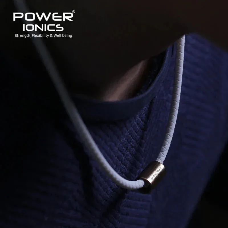 Power Ionics Titanium Bio Silicone Necklace – 3000 Anions, Health Boosting Sports Pendant for Women & Men