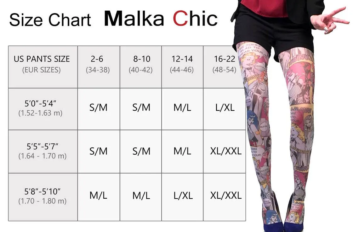 Red Leopard Printed Tights