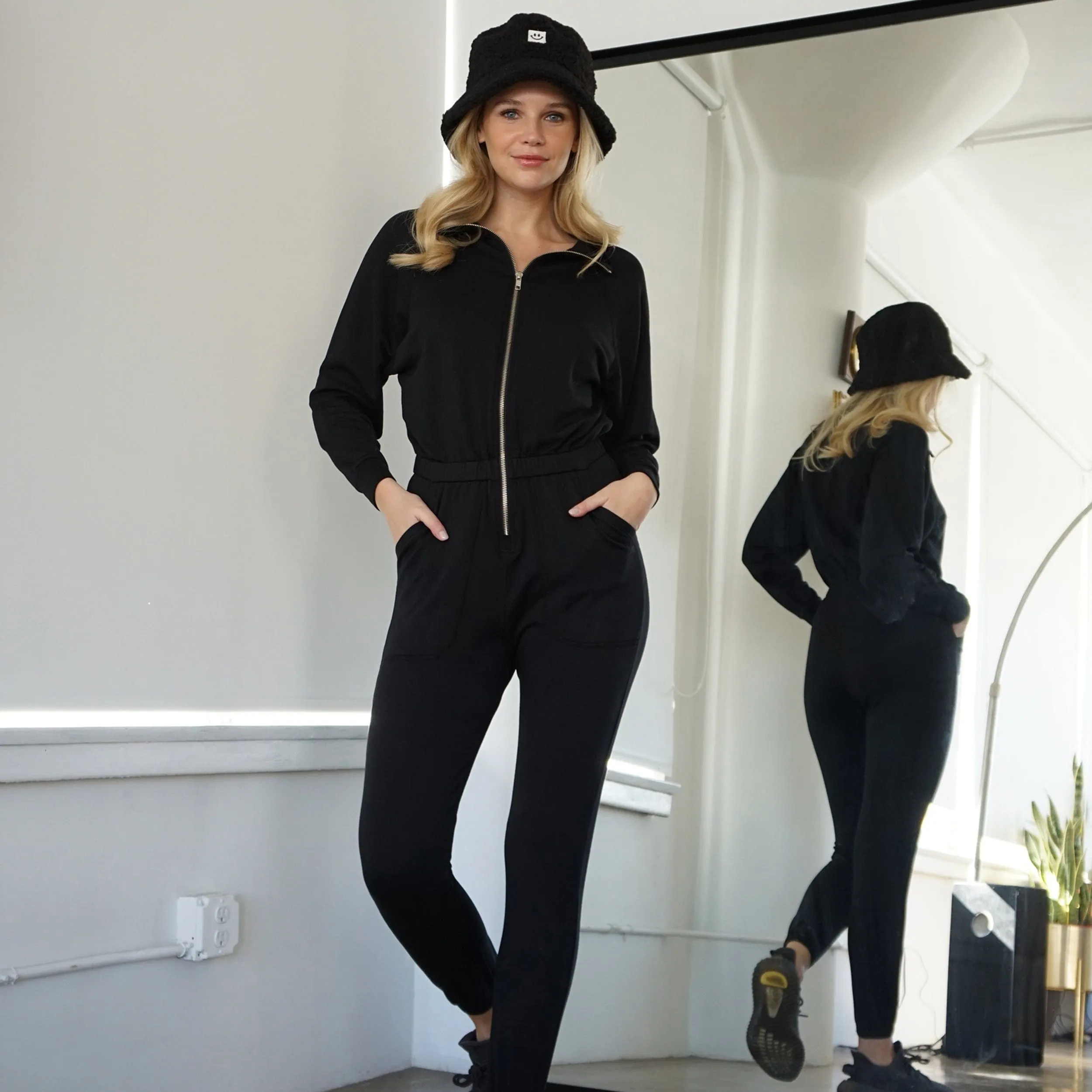 Restore Soft Terry Jumpsuit - Black