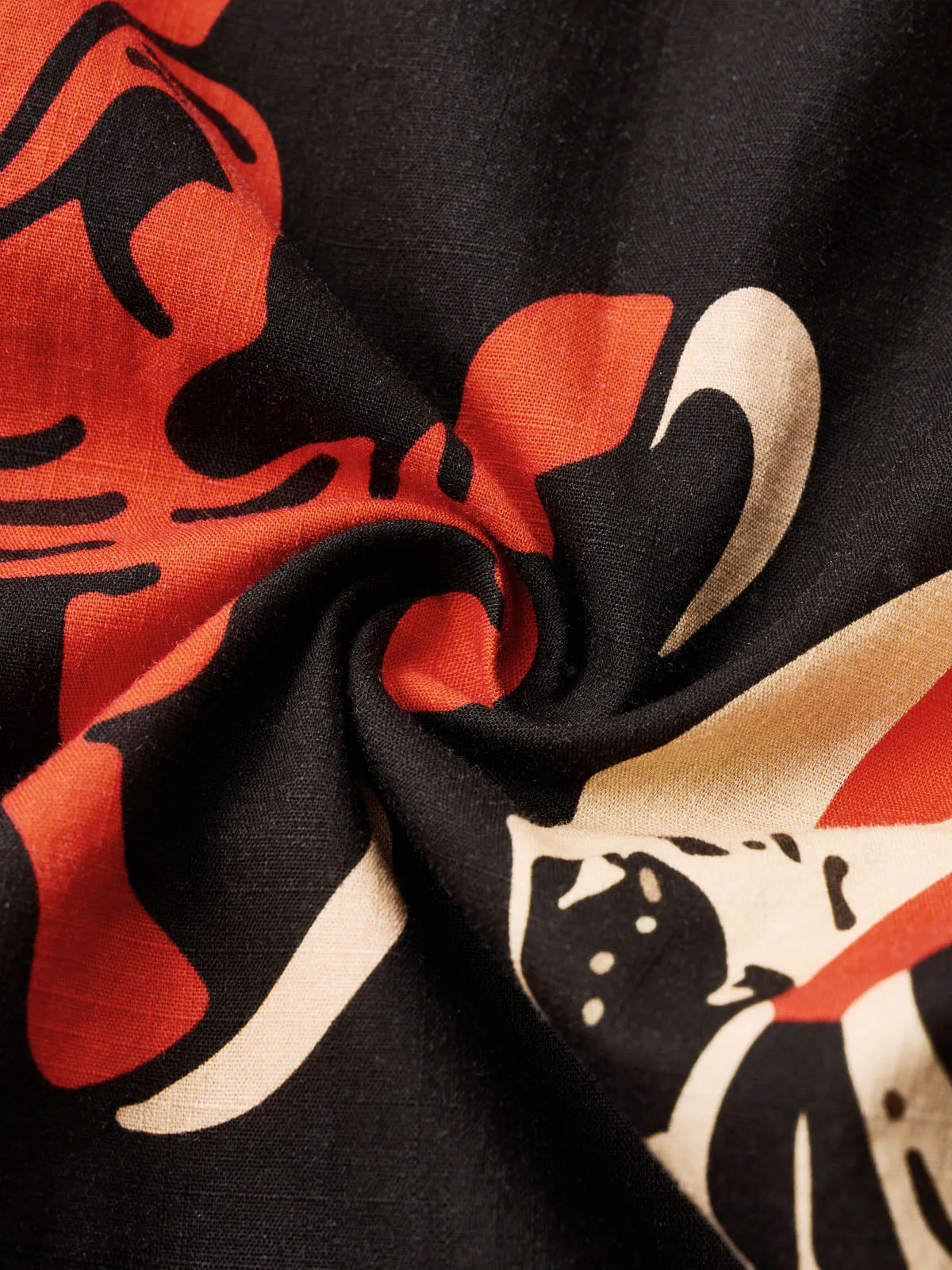 Retro Halloween Fusion Cotton Camp Shirt
