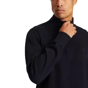 Sacker Rib Half Zip Collar Sweater - Navy