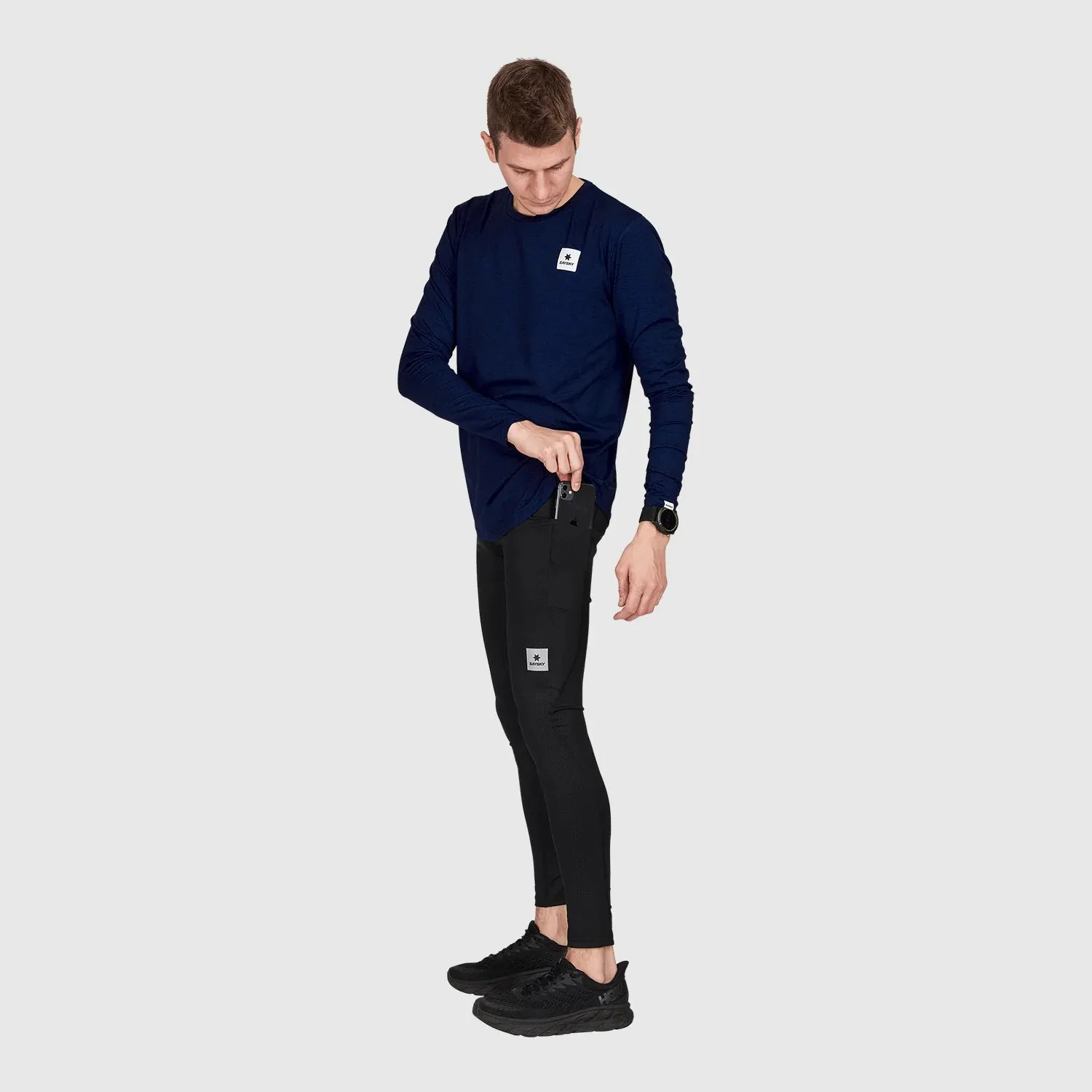 SAYSKY Men's Combat  Long Tights Black