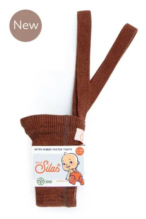 Silly Silas: Footed Tights - Spicy Chai