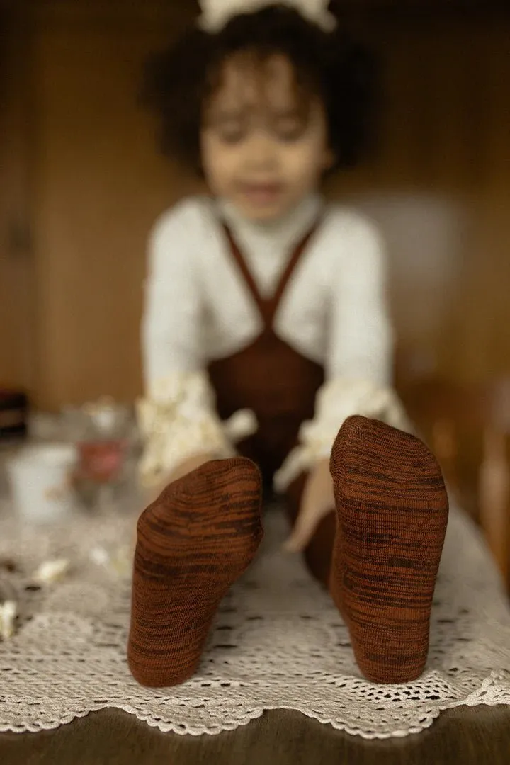 Silly Silas: Footed Tights - Spicy Chai