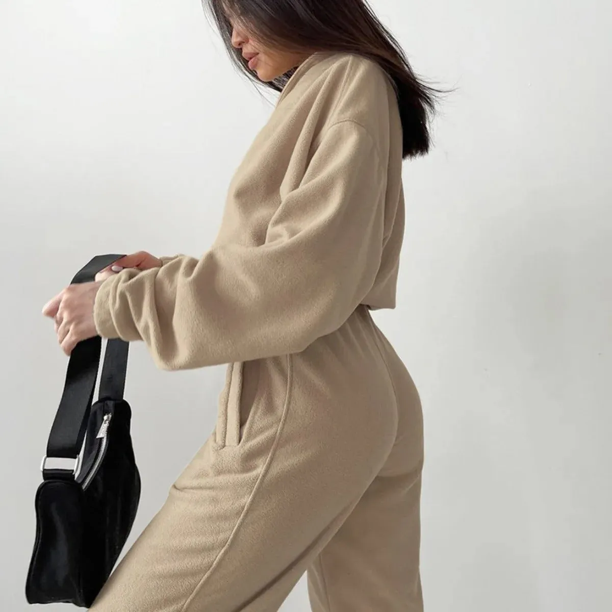 Terry Blend Half-Zipper Tracksuit