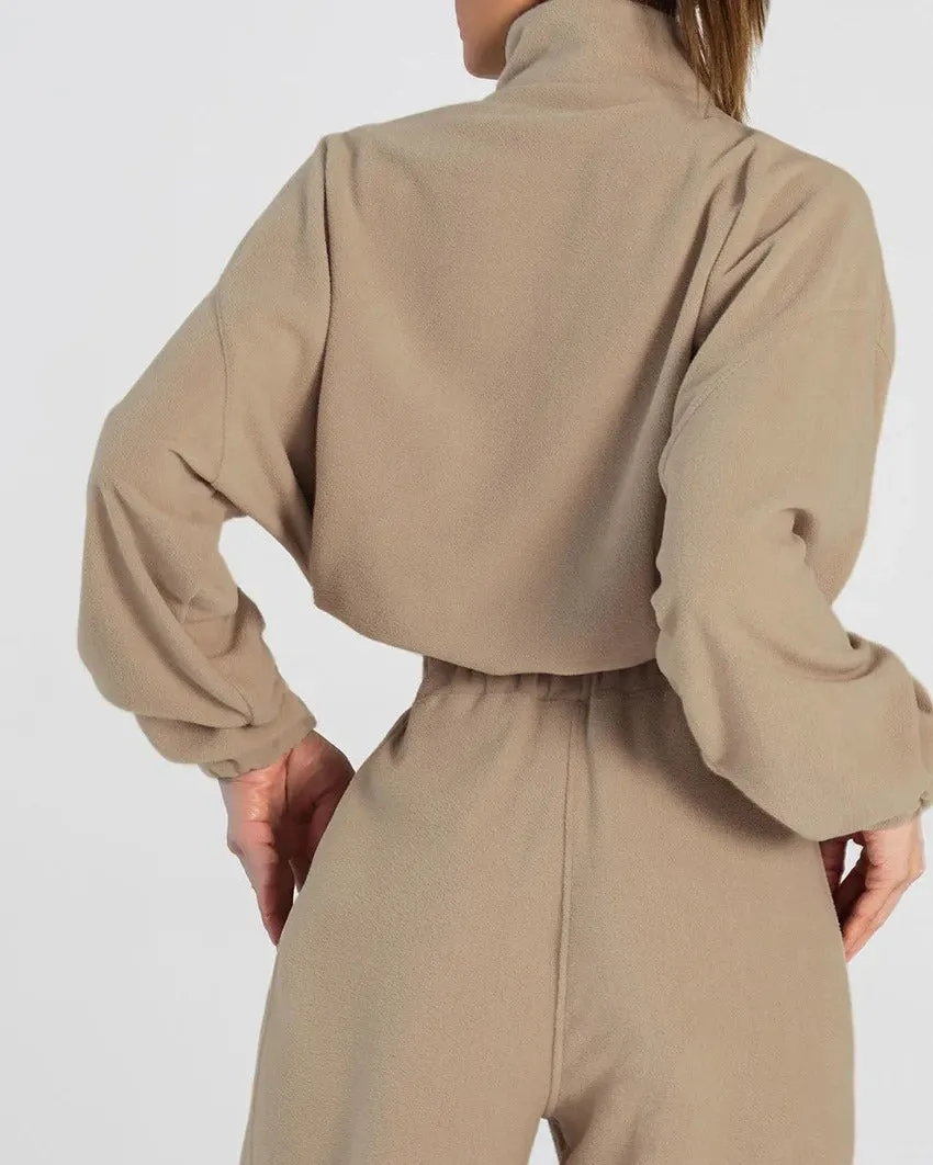 Terry Blend Half-Zipper Tracksuit