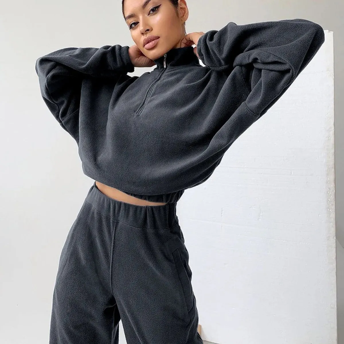 Terry Blend Half-Zipper Tracksuit