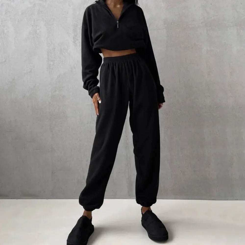 Terry Blend Half-Zipper Tracksuit