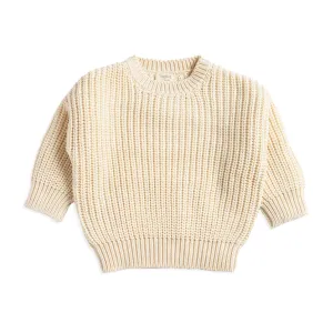 Tiny Twigs W23 Organic Knitted Chunky Jumper Birch TTW23- K5A Baby