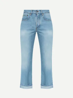 Victoria Jean in 90s Mid Blue Wash