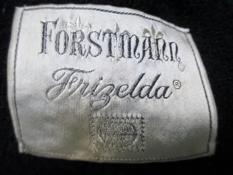 Vtg 1940s WOMENS FORSTMANN FRIZELDA MINK FUR jacket coat parka BLACK