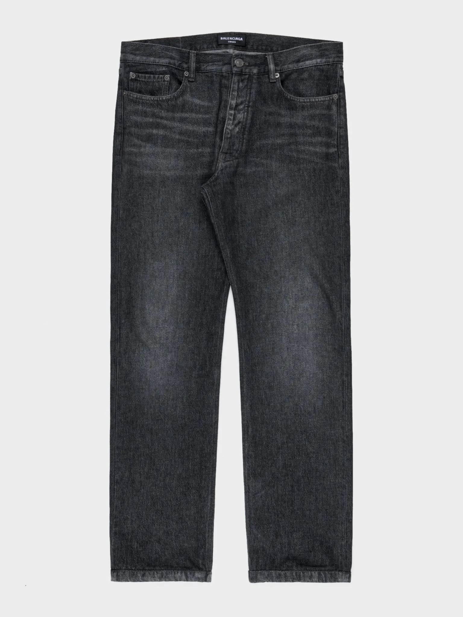 Washed Straight Jeans