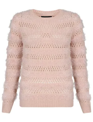 Women's Amara Reya Ophrys Fly  Pink Crew Neck Jumper