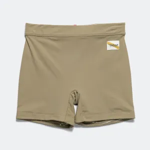 Womens Turnover Short Tights - Driftwood